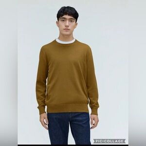 Everlane No Sweat Sweater Organic Cotton Coolmax Blend Size L